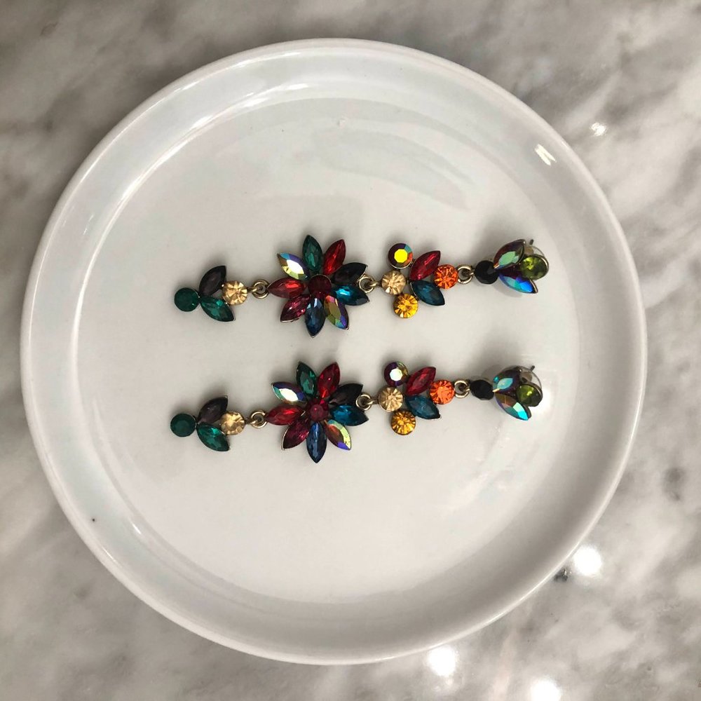 Multicolor Statement Earrings - Picture 2 of 5